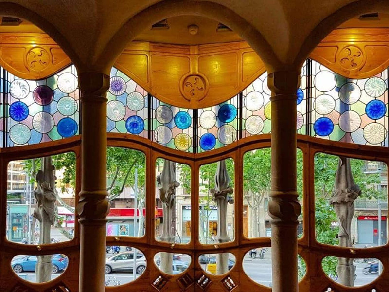Vista interior da Casa Batlló em Barcelona