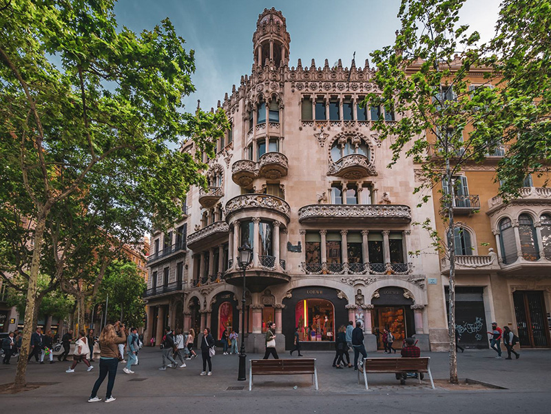 Região de Passeig de Gràcia em Barcelona