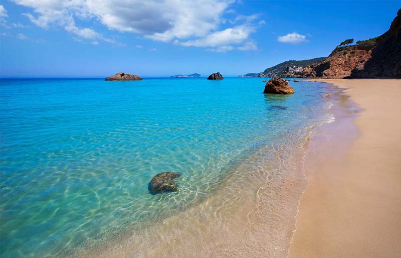 Praia Platja Aigua Blanca em Ibiza