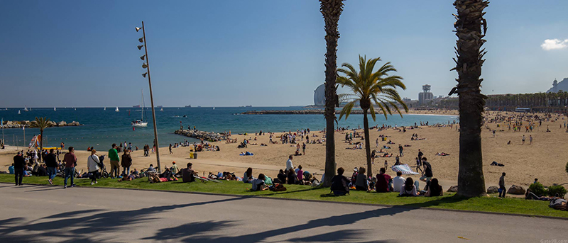 Praia de Somorrostro em Barcelona