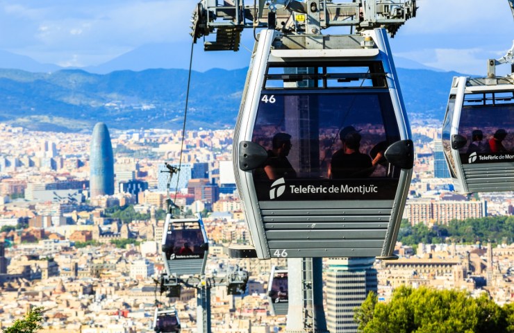 Teleférico de Montjuic em Barcelona
