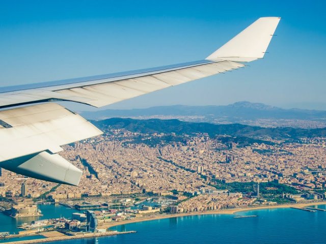 Avião em Barcelona