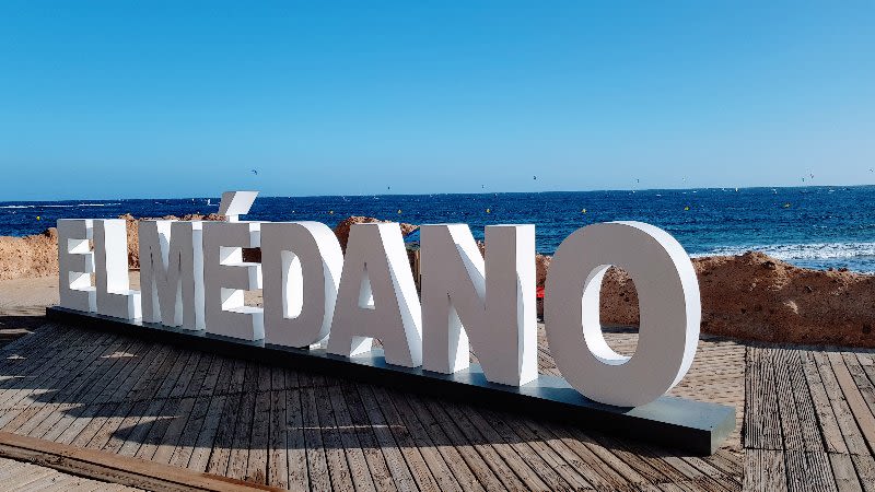 Nome da praia de El Médano em Tenerife
