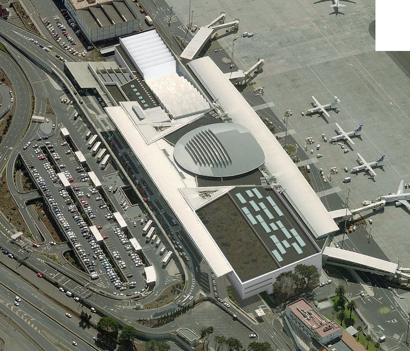 Vista aérea do Aeroporto de Tenerife (Norte)